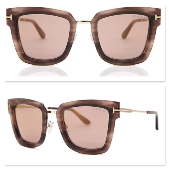 New Tom Ford Lara-02 Havana Square Sunglasses - Picture 8 of 16